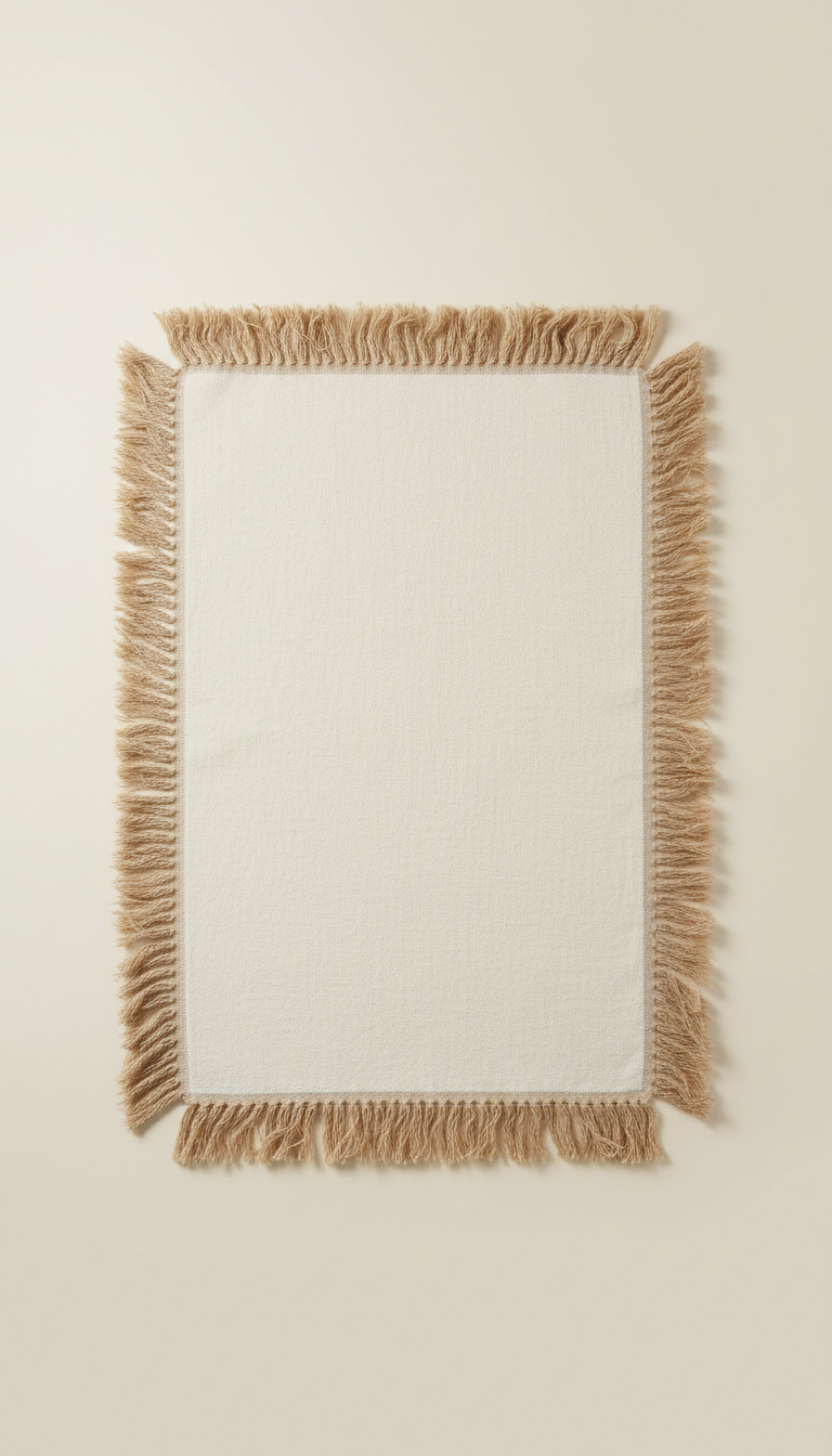 Fringed linen baby blanket