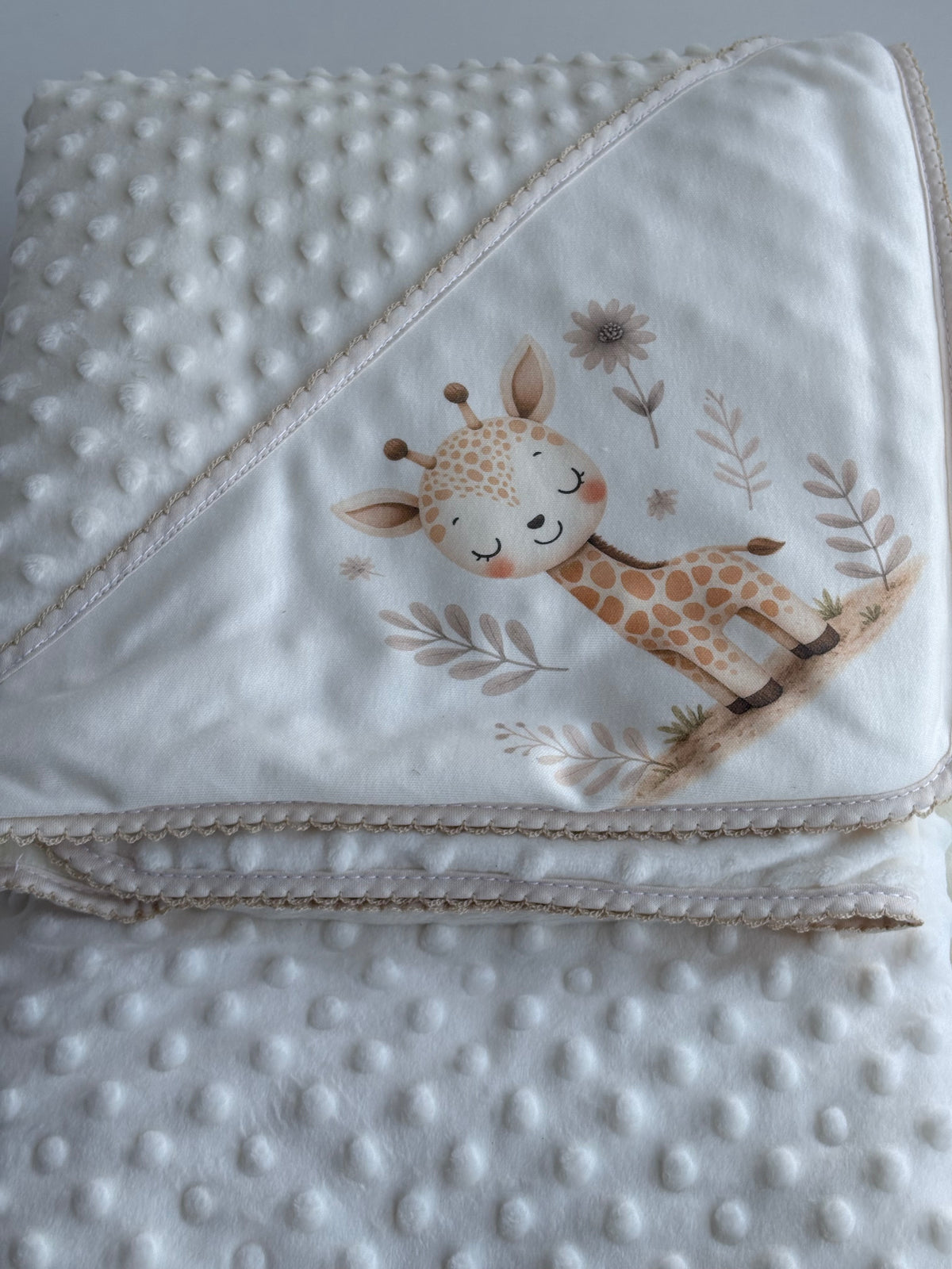 MANTA BEBÉ TOPITOS ESTAMPADA GIRAFA