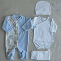 Conjunto babygrow + body e colante +gorro