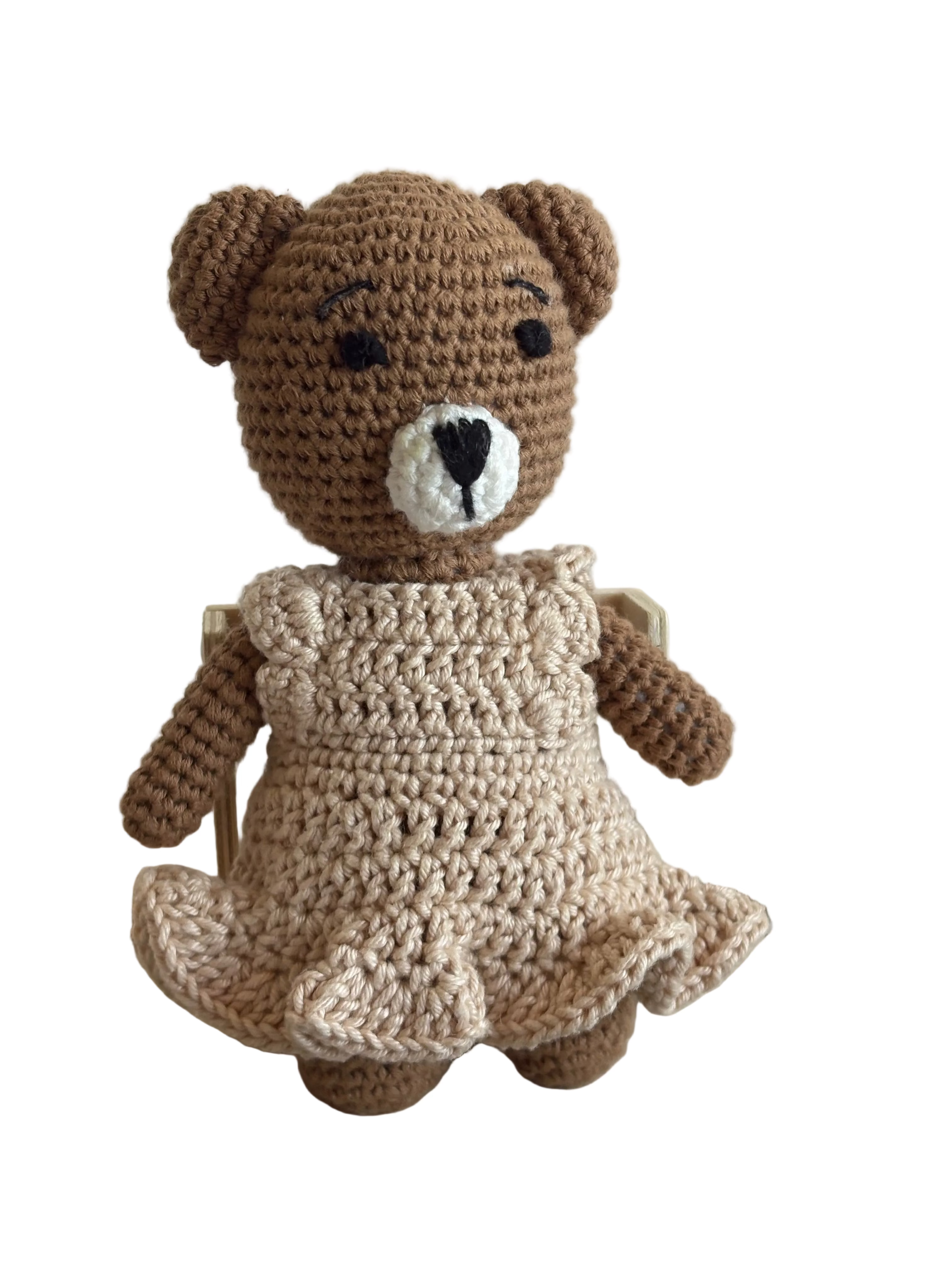 Conjunto Urso 4 Peças (Boneco+Chocalho+Manta+Babete)