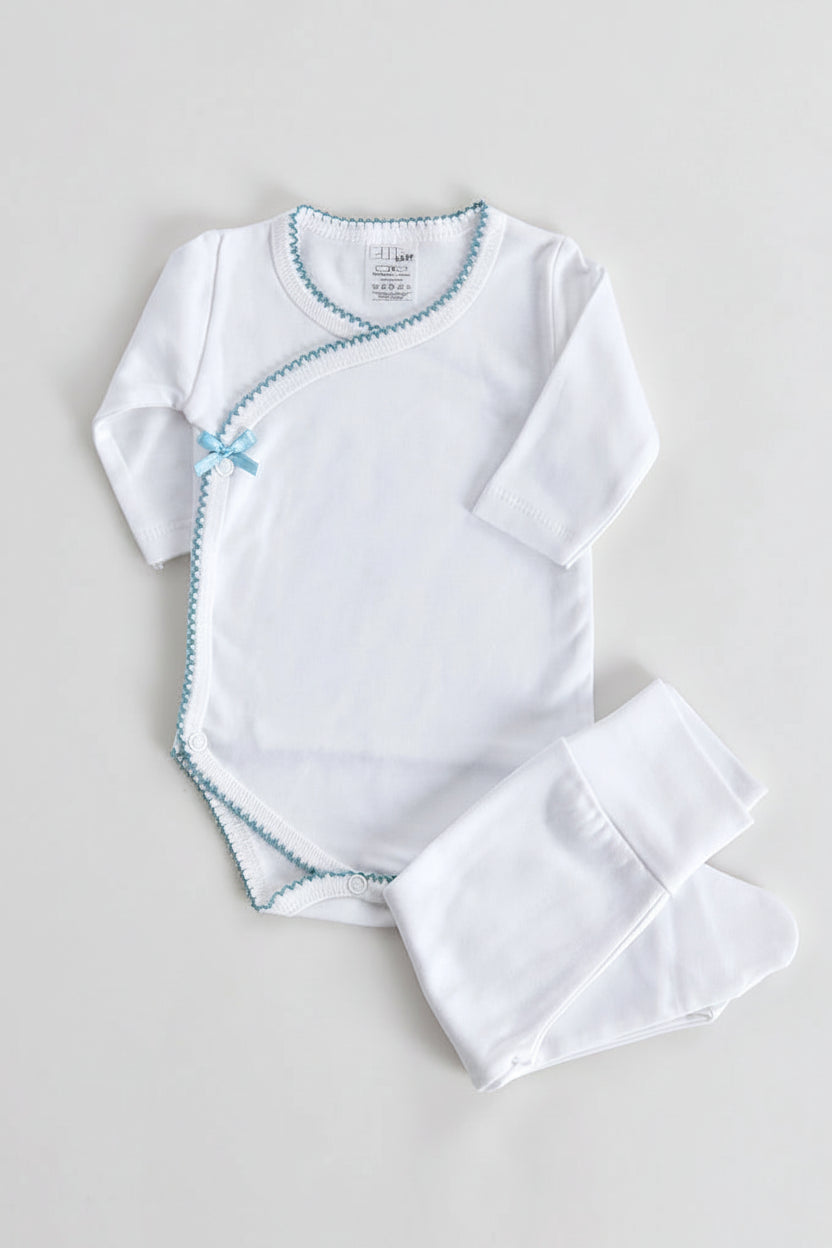 Conjunto babygrow + body e colante +gorro