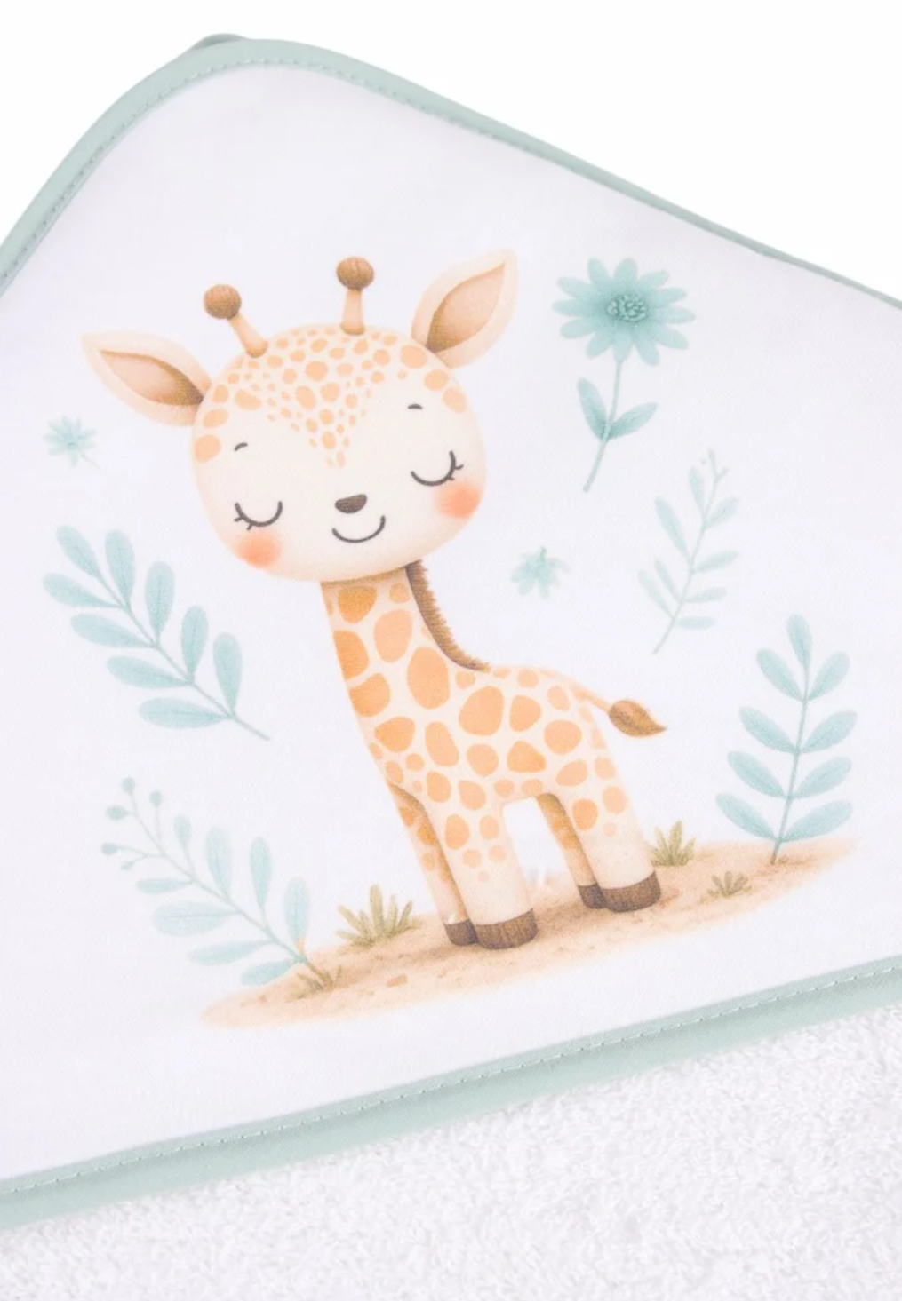 TOALHA BEBÉ ESTAMPADA GIRAFINHA FELIZ
